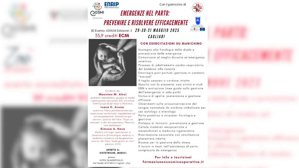 Emergenze nel parto: prevenire e risolvere efficacemente Cagliari